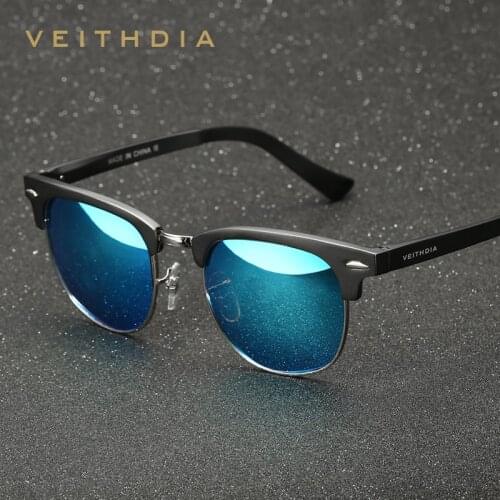 VEITHDIA 2020 Vintage Womens Sunglasses Polarized Mirror Lens Sun Glasses Retro Aluminum Glasses Eyewear for Women 6690