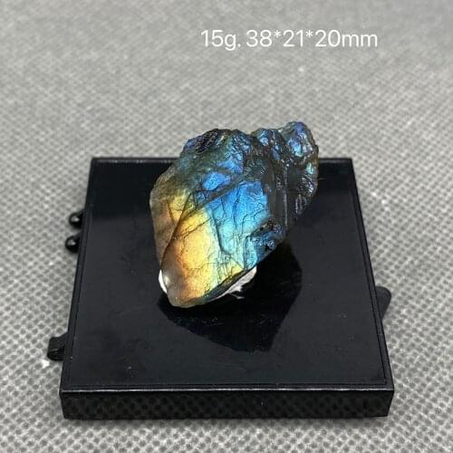 Gorgeous Natural Labradorite Slice Quartz Mineral Crystal Specimen Collectible Gift Ornaments （Take pictures in wet water