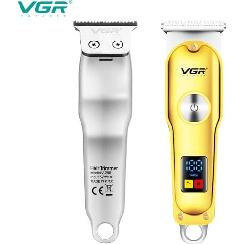 VGR V290 Hair Clipper Personal Care Electric Shaver Carving New Electric Push LED Smart Display Portable Oil VGR 290