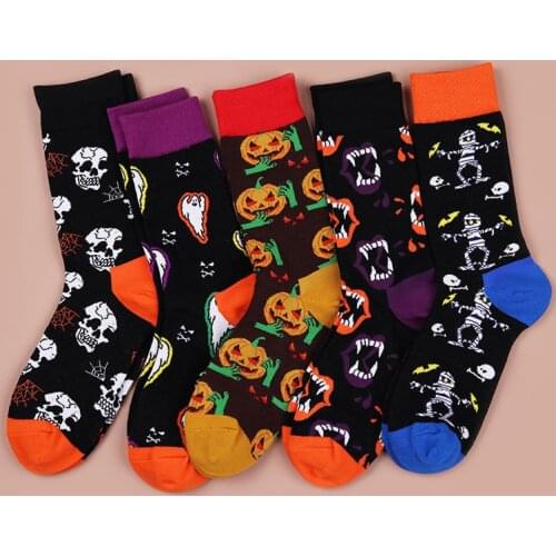 Womens Socks Japanese Cotton Colorful Cartoon Cute Funny Happy kawaii Skull Alien Avocado Socks for Girl Christmas Gift