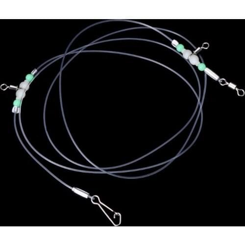 1 Group Fishing Tackle Line Swivels Night Luminous Beads Pins Rolling Connector