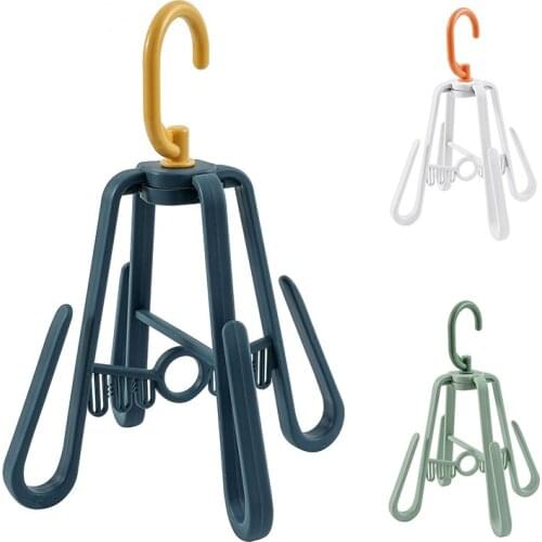 1 PCS Multifunctional Drying Shoe Rack Windproof Drying Racks Double Rotating Foldable Drying Rack Plastic Non-slip Drying Rack