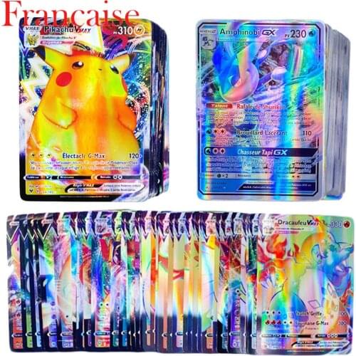 TOMY 300 Pcs French Version Pokemon Card GX VMAX Shining V MAX TAG TEAM Battle Carte Trading Cards Game Children Toy