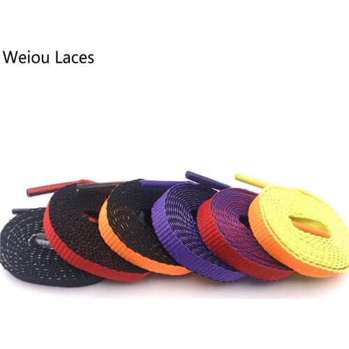 30Pairs/Lot) Weiou Single Layer Bicolor Reversible Shoelaces High Quality Sports Casual Shoe Laces Shoestrings For Sports Boots