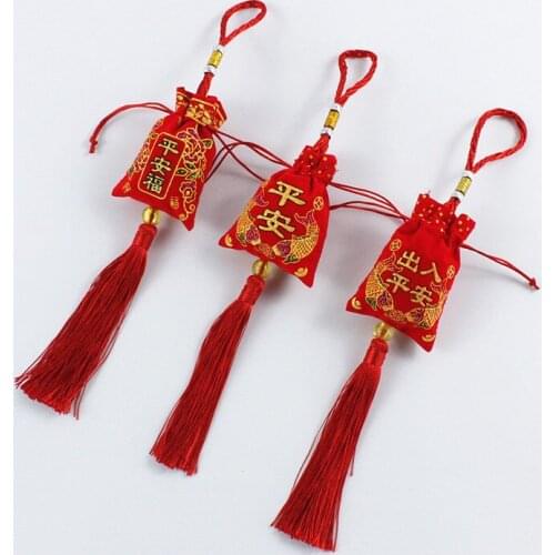 5pcs Omanori empty sachets Safety blessing pouch sachet bag Car Door Hanging bag pendant