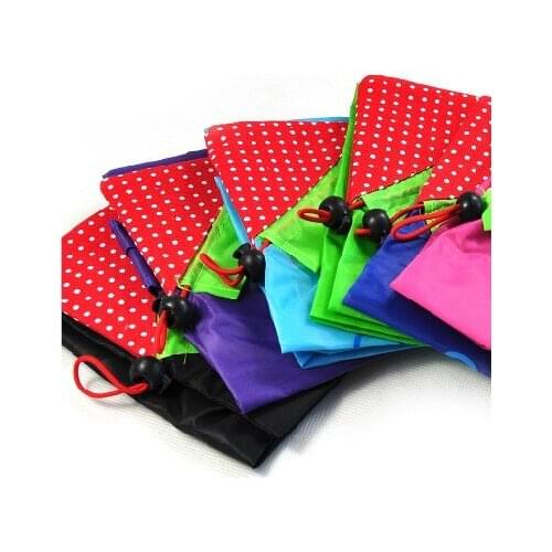 500pcs/lot Portable Cute Strawberry Bags Eco Reusable Shopping Bag Tote Folding Foldable Bag