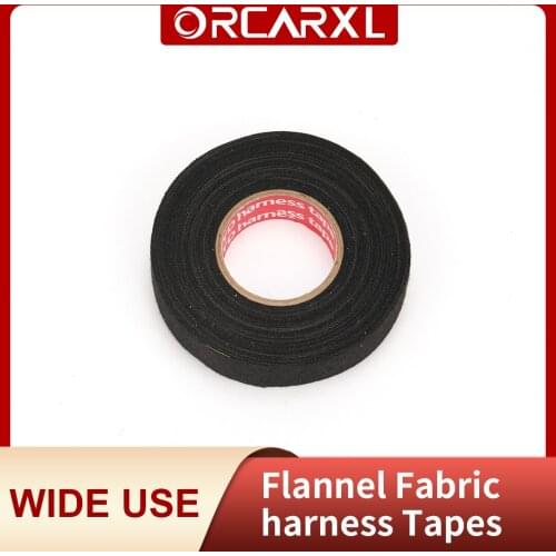 19mm Width 5M Length Car Cable Tape Heat-resistant Adhesive Cloth Fabric Tape For Car Auto Cable Harness Wiring Loom Protection