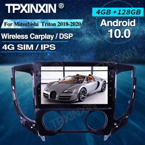 Android Car Radio 4+128G For Mitsubishi Triton 2018-2020 Wireless Carplay Car Multimedia Player Headunit Audio Radio Navigtion