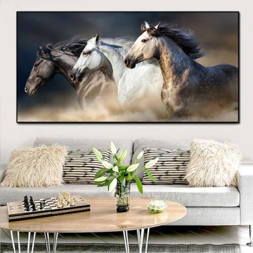 Running Horse Wall Art Canvas Print Poster Picture Animal Poster Abstract Modern Popular Animal Home Living Room Decoration