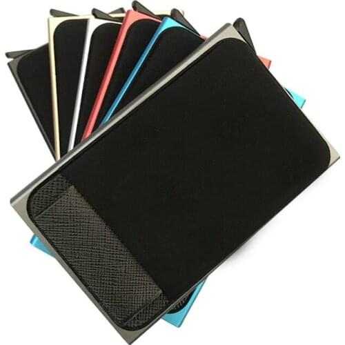 Men Business Aluminum Cash ID Card Holder Blocking Slim Metal Wallet Coin Purse Card Case Credit Card Wallet