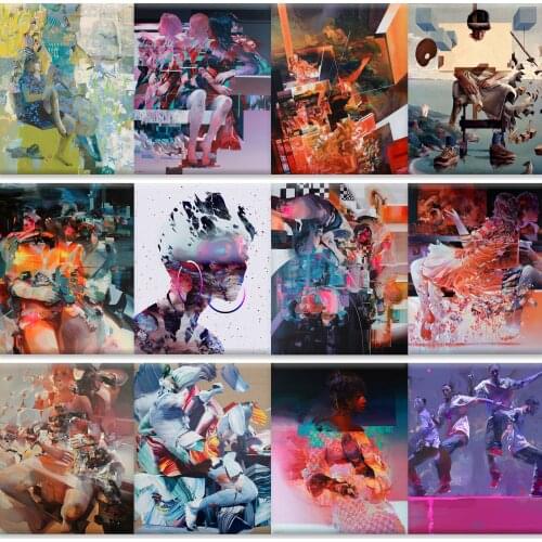 Picture Frame Diy Oil Painting By Numbers Kits Acrylic Wall Art Home Decors Graffiti art woman Coloring By Numbers For Diy