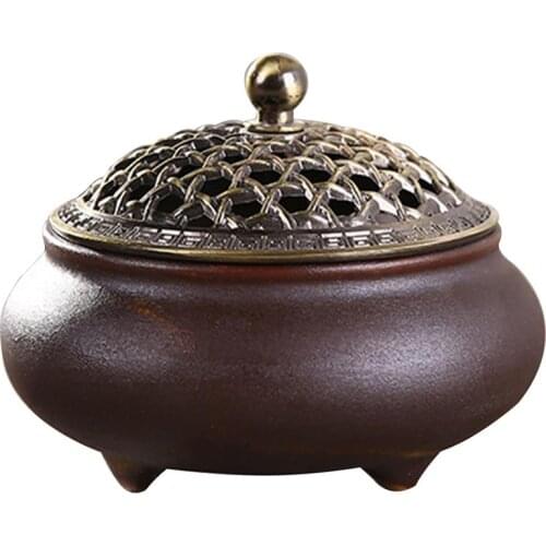 Ceramic Incense Burner Three-Legged Stove Sandalwood Incense Antique Tea Ceremony Agarwood Aromatherapy Furnace