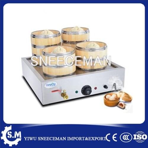 Commercial Electric Stainless Steel Chinese Bun Steamer 4 steam outlet
