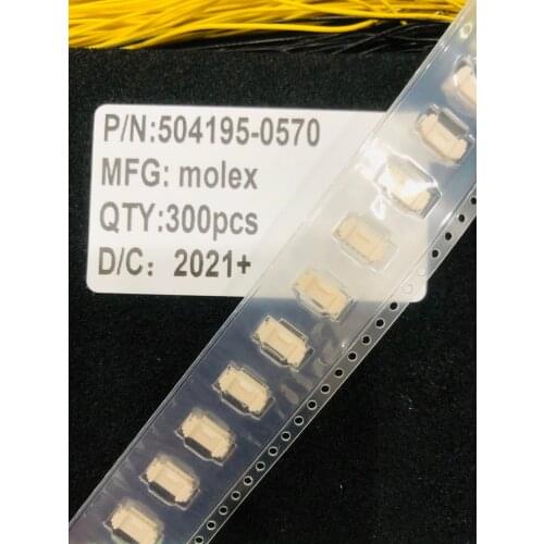 504195-0570 Connector Header Surface Mount, Right Angle 5 position 0.049" (1.25mm)