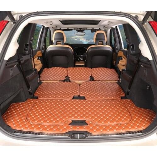 For Volvo XC90 2015-Present Car Boot Mat Rear Trunk Liner Cargo Floor Carpet Tray Protector Internal Accessories Styling