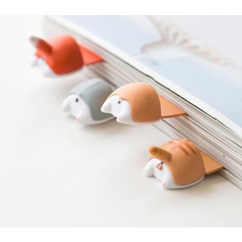 1 Pcs Creative Kolkie Cat Fox Animal Buttocks Bookmark Cartoon Book Holder Message Card Gift Stationery