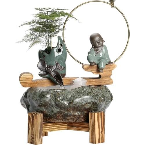 Backflow Incense Flowing Water Ornaments Zen Home Indoor Home Living Room Ceramics Vaporizer Creative Backflow Incense Burner