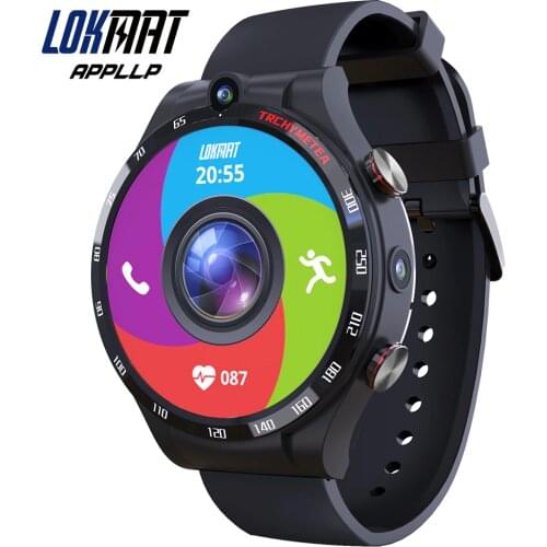 LOKMAT APPLLP 4 Smart Watch Phone Android 10.7 Wifi Dual Camera Full Round Touch 4G Smartwatches Men RAM 4G ROM 128G GPS Watch
