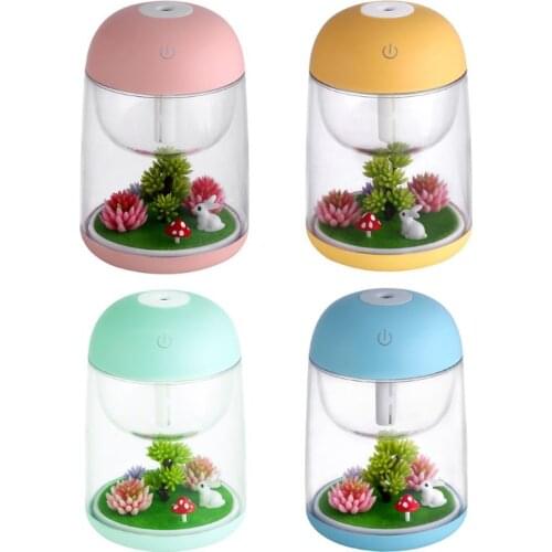 Micro Landscape Air Humidifier Mist Spray Purifier Essential Oil Aroma Diffuser with LED Lights for Baby Home Room K0AB