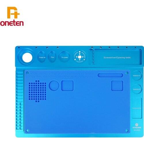 SUNSHINE Microscope Aluminum Alloy Base SS-004N Repair Mat Multi-Function Expansion Slot Storage Mat Heat Insulation