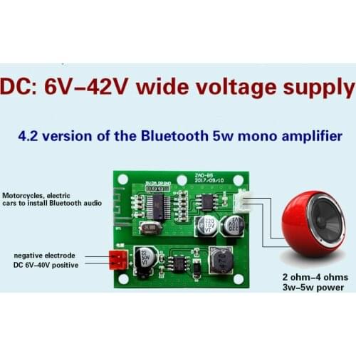 Mini 5v Bluetooth module 24v mono 5W amplifier audio board finished digital mini audio accessories