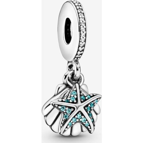 Starfish and Sea Shell Charm Fit Pandora Bracelet 925 Sterling Silver Metal Beads for Women Fashion Jewelry Gift