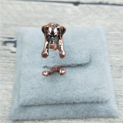 New Vintage Retro Labrador Retriever Rings Classic Adjustable Labrador Retriever Rings Women Animal Pet Dog Jewellery
