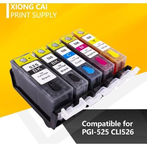 PGI-525 CLI-526 Refillable Ink Cartridges compatible for Canon PIXMA MG6150 MG5250 MG8150 MG8250 IP4850 IP4950 IX6550 printers