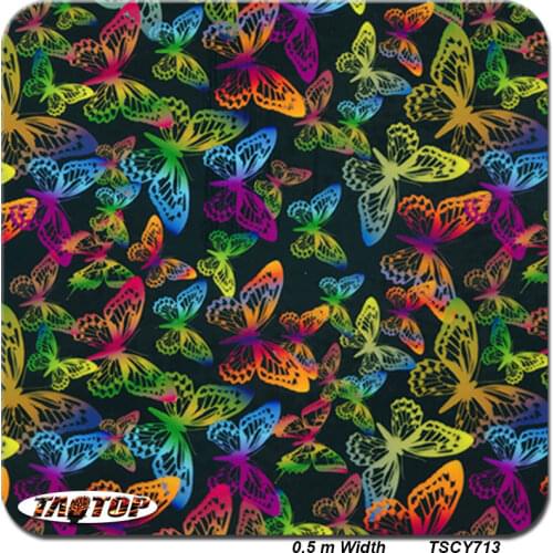 ITAATOP TSCY713 0.5m *2M Popular colorful butterfly pva water transfer printing film hydrographic film hydro dipping film
