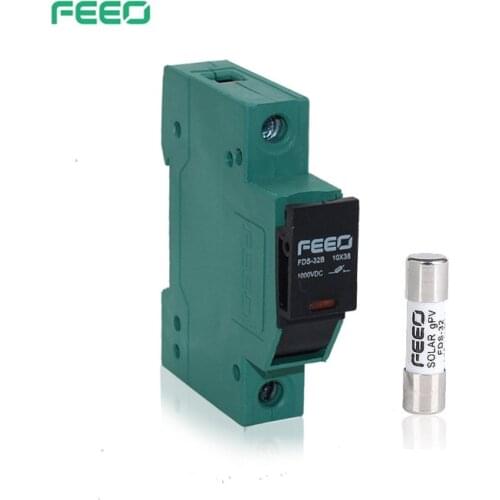 DC Fuse Solar PV 15 32 Amp 10x38 1000V Din Rail Electronic Solar 1000Vdc Fuse TUV Certificate