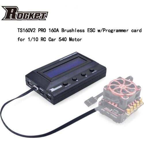 Rocket Turbo ESC Programming Card TS160V2 PRO 160A Speed Controller Sensored for 1/10 RC Car XeRun V10 G3R V4S V5R V4R Motor