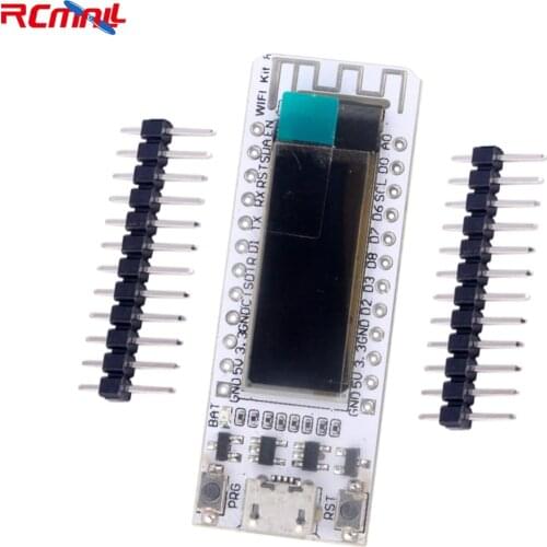 RCmall 0.91 OLED ESP8266 Wifi Kit8 Development Board for Arduino NodeMCU 128X32 White CP2104 FZ2837