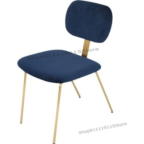 Iron Art Nordic Light Luxury Net Red Makeup Chair Household Modern Simple Stool Back Desk Chair Dining Table Chair