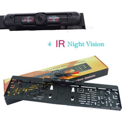 Waterproof Car Russia/ Europe License Plate for Motorcycle Rear View Camera Night Vision 4 IR Red Light Cam parking assistance