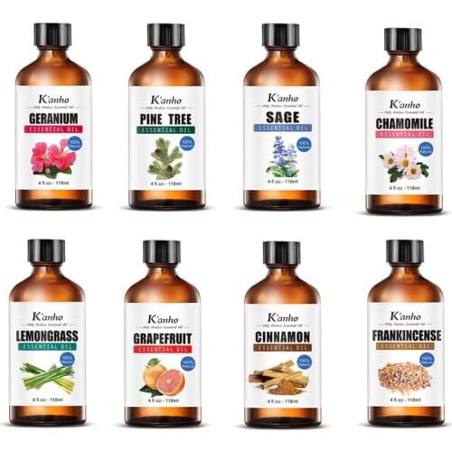 118ml Organic Pure Plant 100% Essential Oil Aromatic Aromatherapy Diffusers Aroma Oil Relax Body Massage Help Sleep Oils