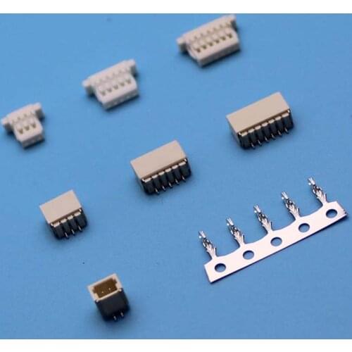 2sets SH1.0mm pitch vertical stickers lying on the 2P/3P/4P/5P/6P/7P/8P~12P connector