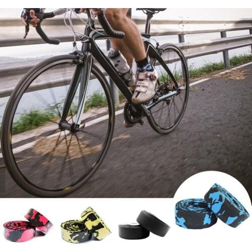 2Pcs Non-Slip Road Bike Handlebar Carbon Fiber Sponge Straps Riding Supplies Bike Handlebar