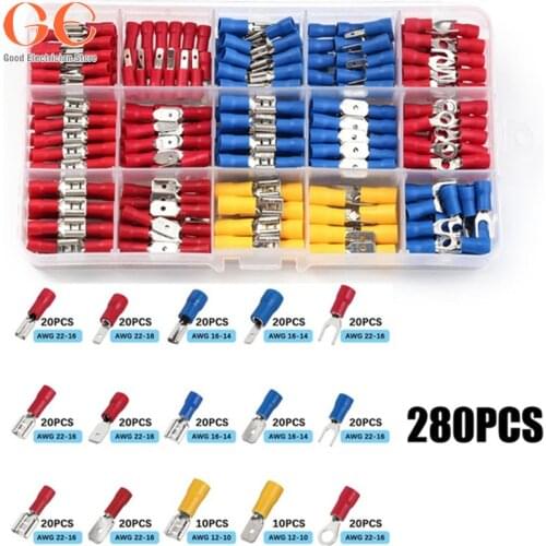 280PCS Assorted Wire Crimp Terminals Electrical Wire Connectors Kit wire butt connector electrical connectors terminator