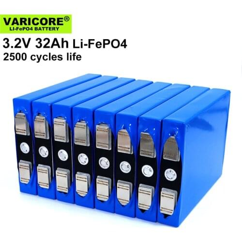 8PCS VariCore 3.2V 32Ah battery pack LiFePO4 phosphate 32000mAh 12V 24v Motorcycle Car motor batteries modification Nickel