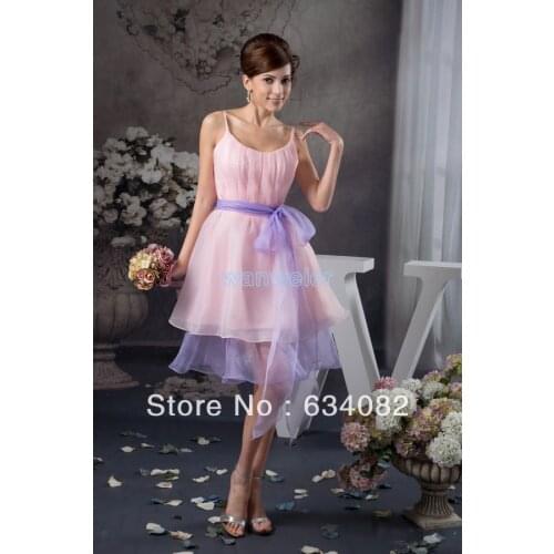 Free shipping brides maid dresses 2016 new design plus size with sashes a-line custom size short mini bridesmaid dresses cheap