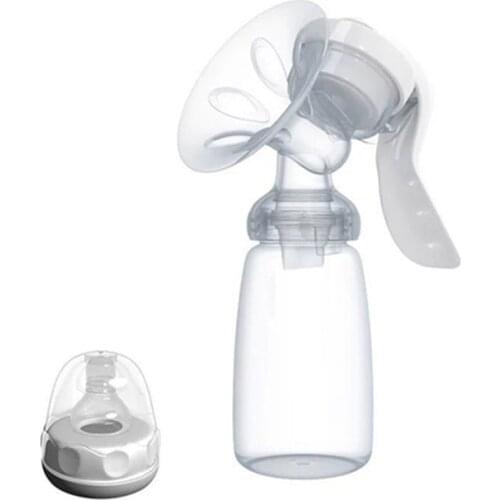 Manual BPA Free Breast Pump Powerful Baby Nipple Suction 150ml Feeding Milk Bottles Breasts Pumps Bottle Sucking NBB0307