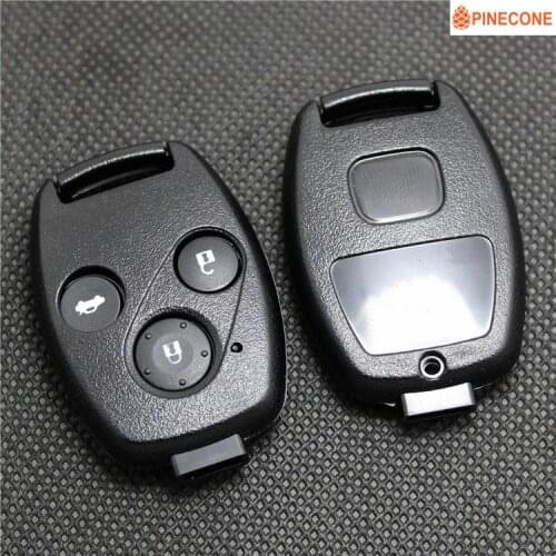 PINECONE for HONDA ACCORD CIVIC CR-V ODYSSEY PILOT Car Key Case 3 Button Not Need Cut Blade Remote Car Key Shell With Pad 1 PC