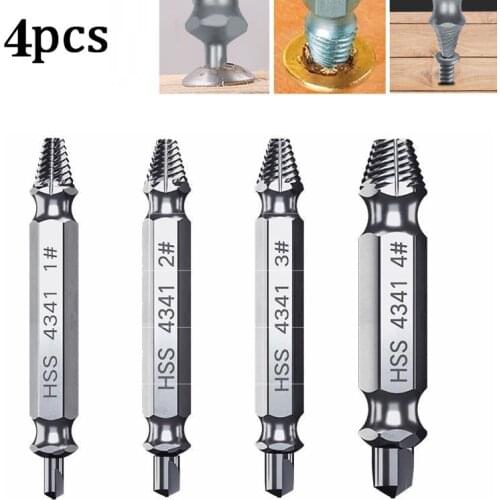 HHS Double Ended Screw Extractor Damaged Screw Extractor Drill Bit Extractor Drill Set Broken Speed Out Bolt Extractor Bolt Stud