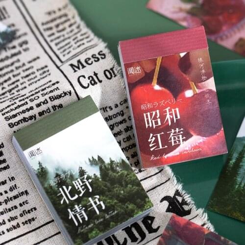 SaYing 50pcs/Pack Mini Creativity Book Sticky Sticker Journal Background Decoration Scrapbook Sticker Kawaii Stationery Supplies