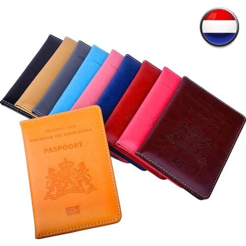 Holland Netherland Pu Leather Passport Cover Dutch Nederland Women Men Passport Holder Hollande Niederlande Travel Passport Case
