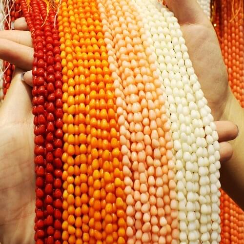 Exquisite natural coral drop-shaped beads Fashion natural coral loose beads For jewelry making DIY necklace bracelet accessories