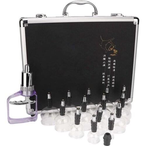 14pcs/set Chinese Medical Vacuum Cans Body Cupping Therapy Cups Back Arm Massage Relaxation Anti-cellulite Messager Health Care