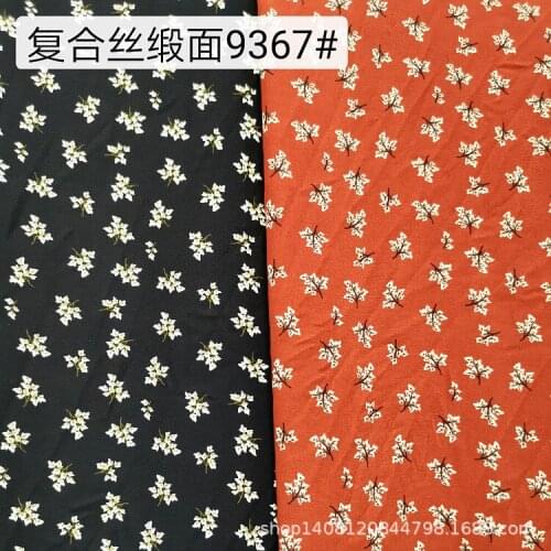 Composite Wire Satin Selling Printed Design Style Novel Fabric Non-transparent