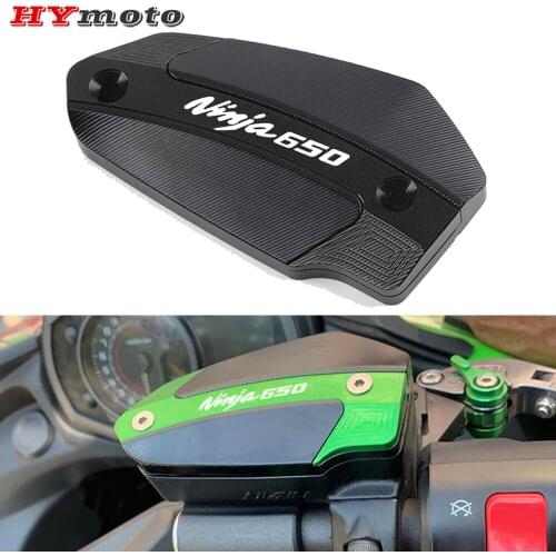 For Kawasaki Ninja 650 NINJA650 2016 2017 2018 Hot Deals Motorcycle CNC Aluminum Front Brake Reservoir Fluid Tank Oil Cup Cover