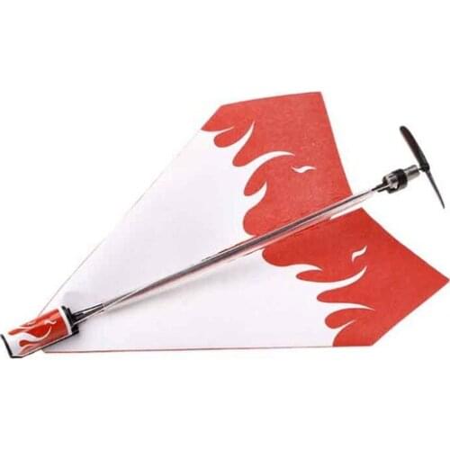 1 Set Electric Motor Paper Airplane Model Diy Electronic Flying Plane Kids Toys